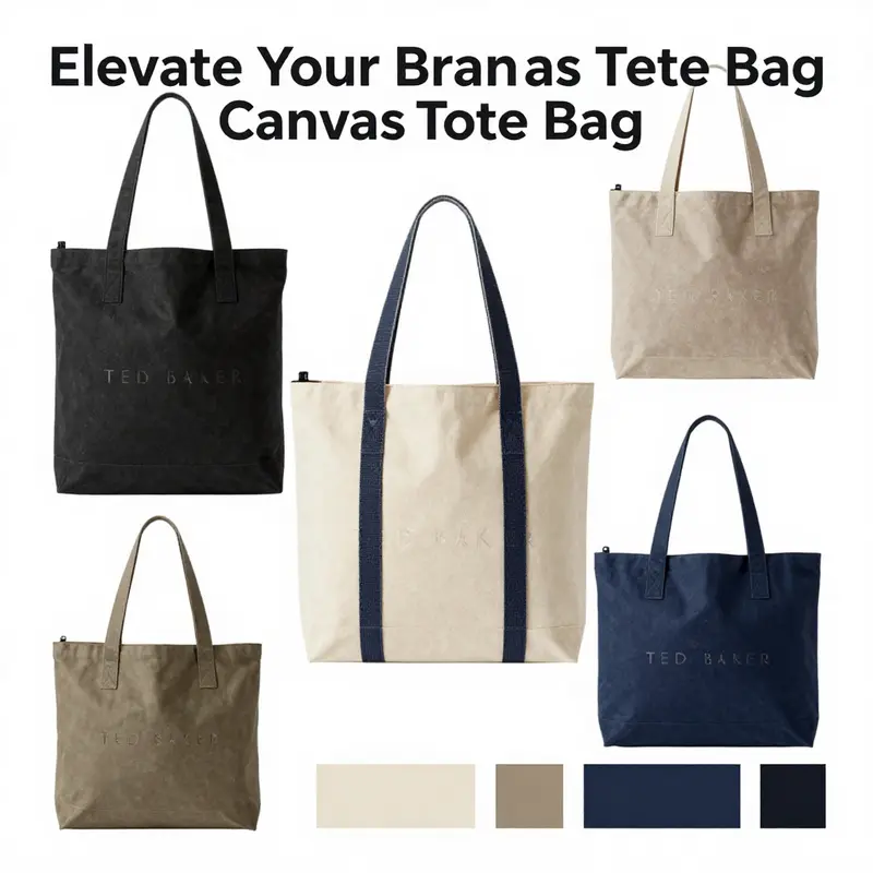 Highlighting the exquisite design and craftsmanship of the Ted Baker Canvas Tote Bag.