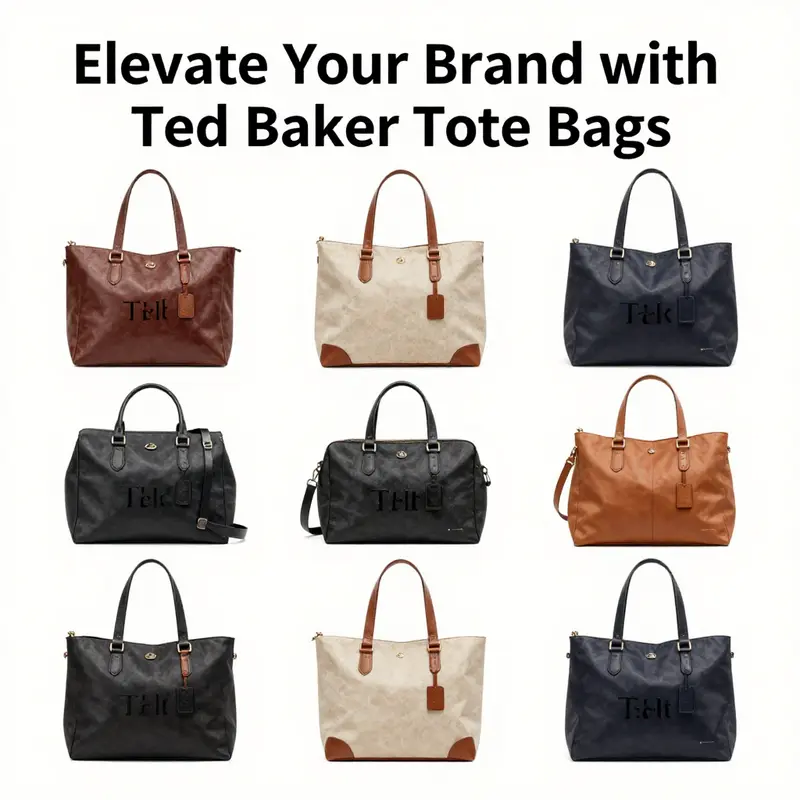 An elegant Ted Baker tote bag highlighting its unique design elements.