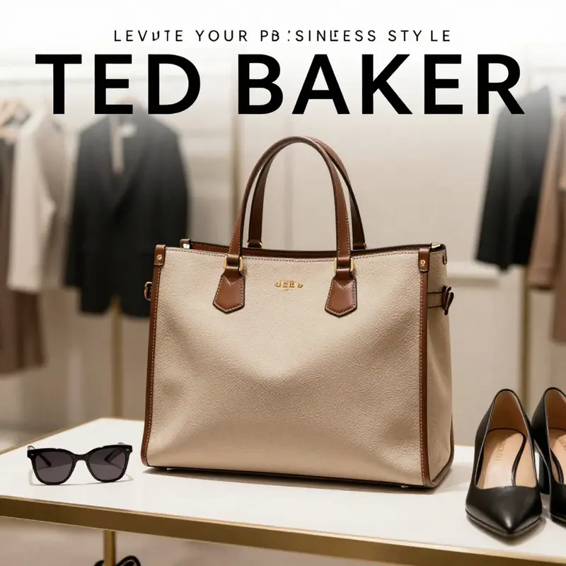 Detailing the essential features of the Ted Baker large tote bag.