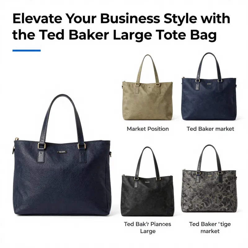 Detailing the essential features of the Ted Baker large tote bag.
