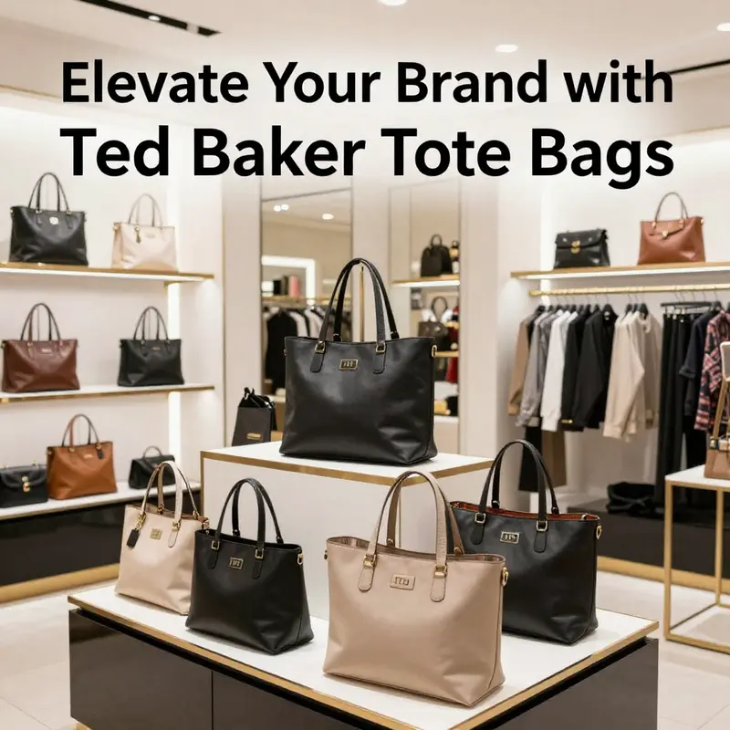 Ted Baker tote bags featuring unique patterns and luxurious materials.