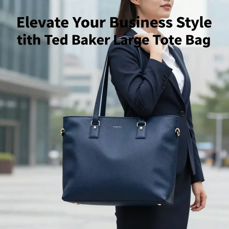 Detailing the essential features of the Ted Baker large tote bag.