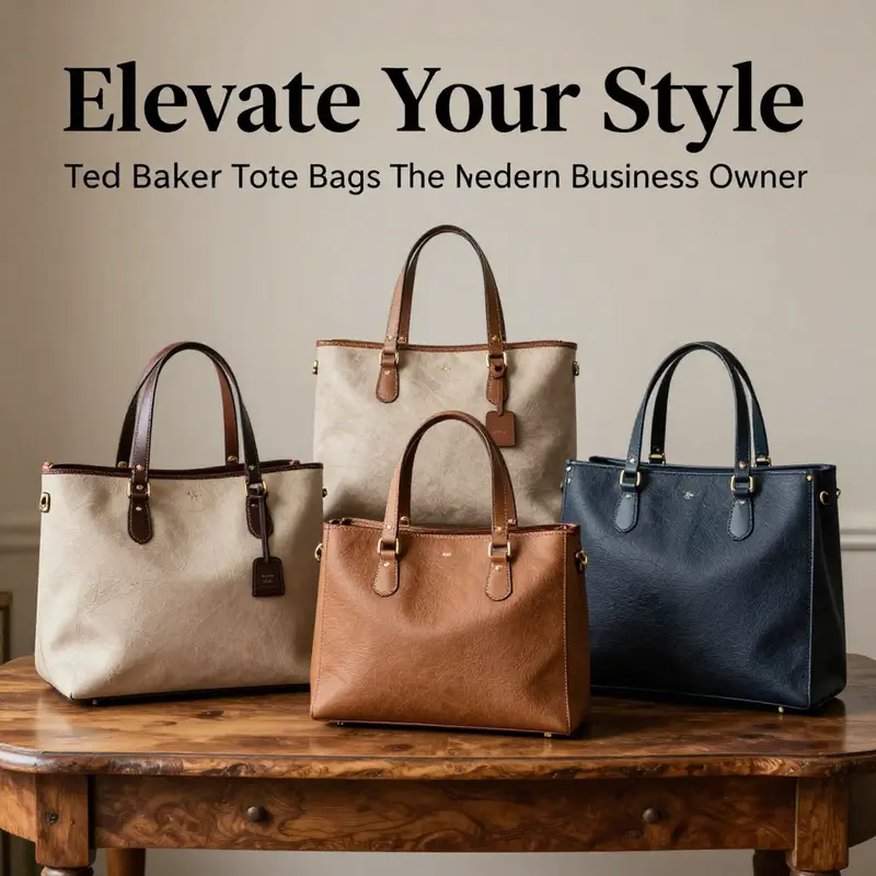 A showcase of various Ted Baker tote bags emphasizing their design and unique features.