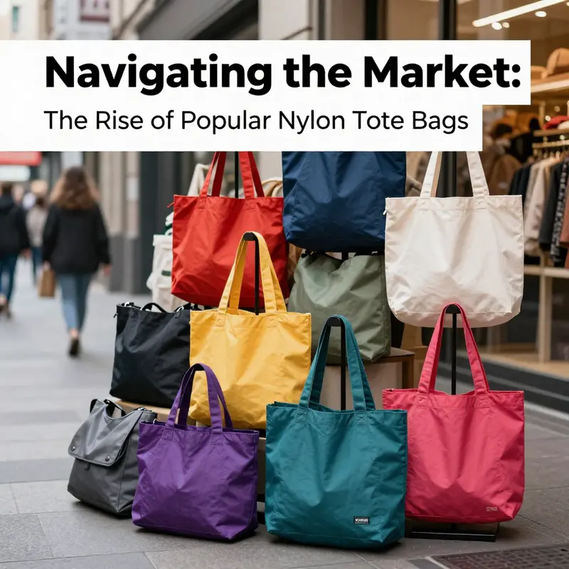 An assortment of popular nylon tote bags highlighting functional features and trendy designs.