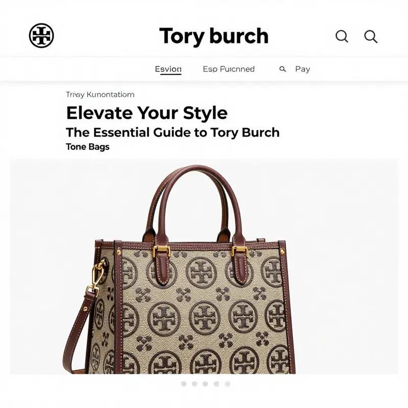 The meticulous craftsmanship of a Tory Burch tote bag showcases the blend of modern and vintage design elements.