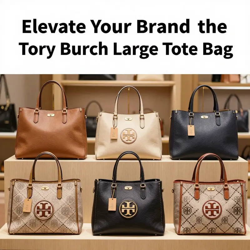 The elegant design of the Tory Burch Large Tote Bag complements any professional setting.