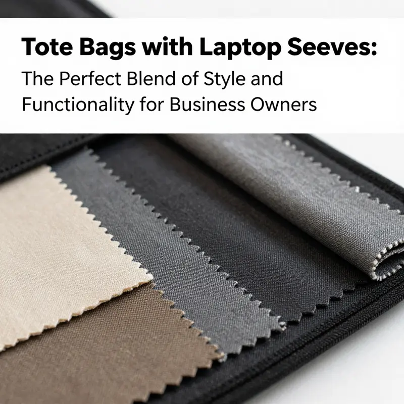 A showcase of a tote bag designed with an integrated laptop sleeve, highlighting its sleek and fashionable appearance.