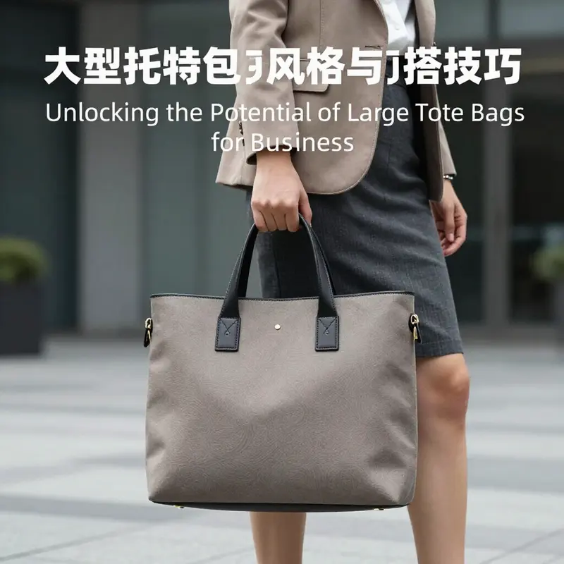 A spacious large tote bag ideal for business use, highlighting its functionality and design.