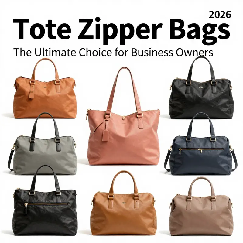 This infographic compares the features and advantages of zipper tote bags versus open tote bags.