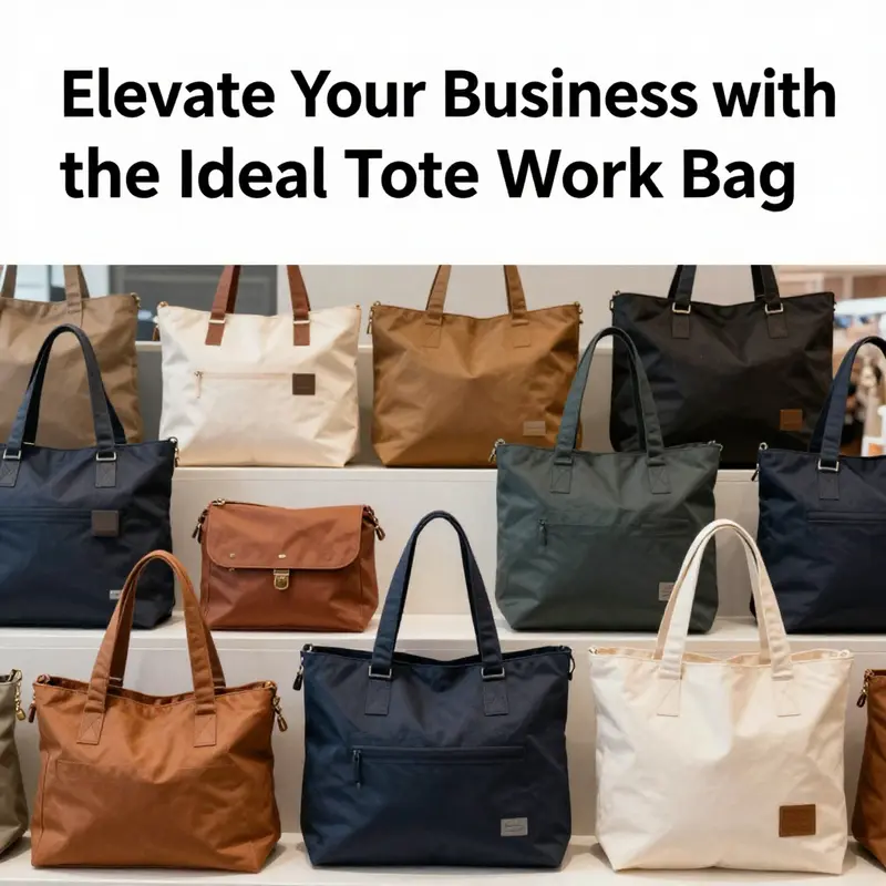 Contemporary design meets practicality in a stylish tote work bag, ready for the modern workspace.