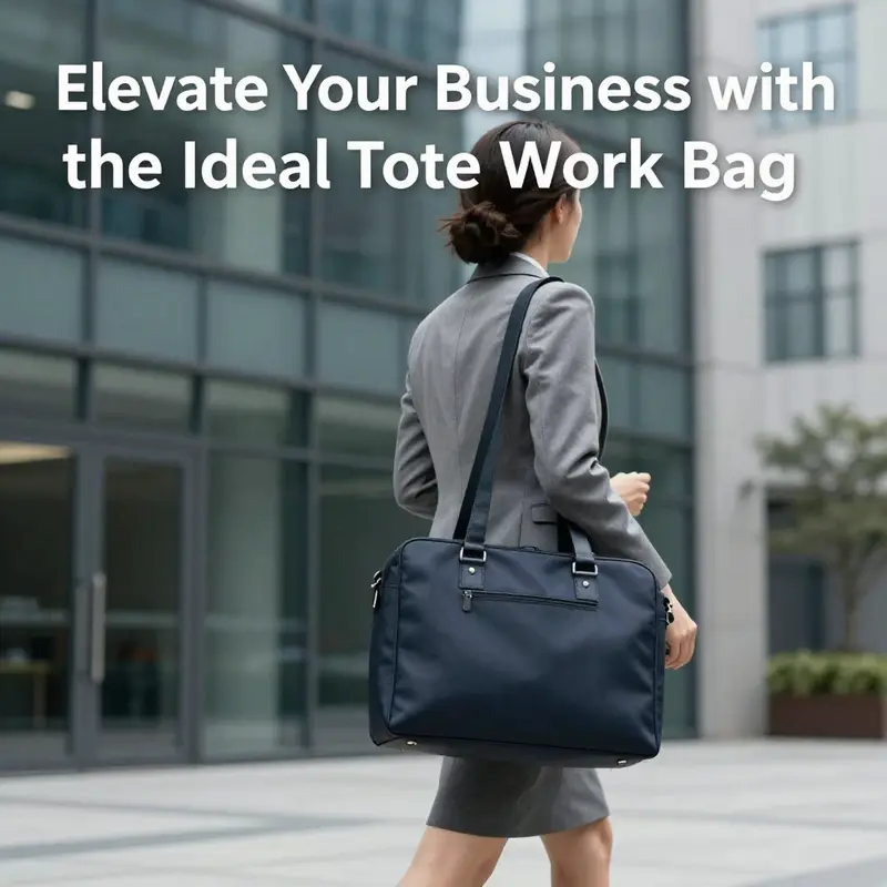 Contemporary design meets practicality in a stylish tote work bag, ready for the modern workspace.