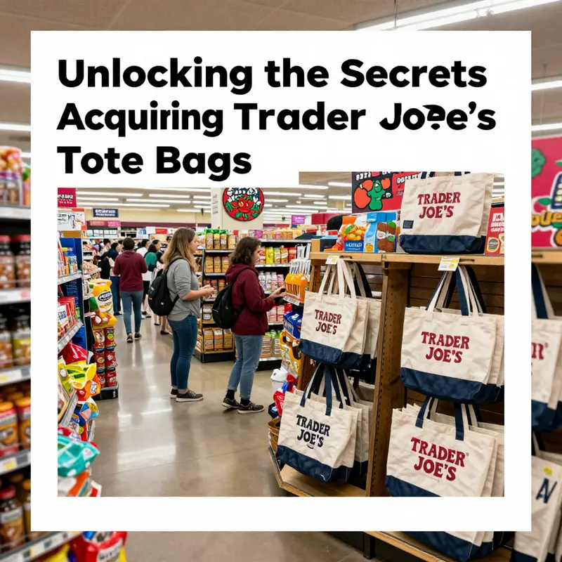 Inside a vibrant Trader Joe’s store, where customers search for the popular tote bags.