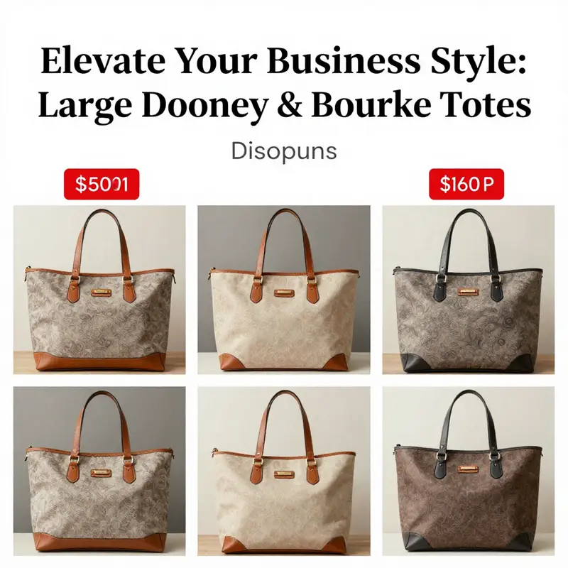 A large Dooney & Bourke tote exemplifying elegance in a professional setting.