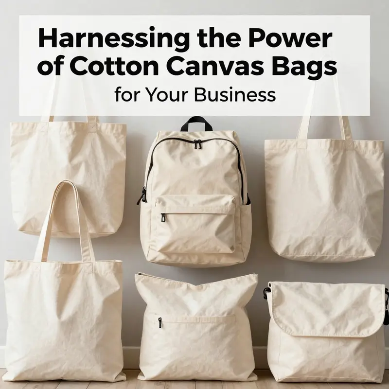 A diverse array of cotton canvas bags showcasing different styles and uses.