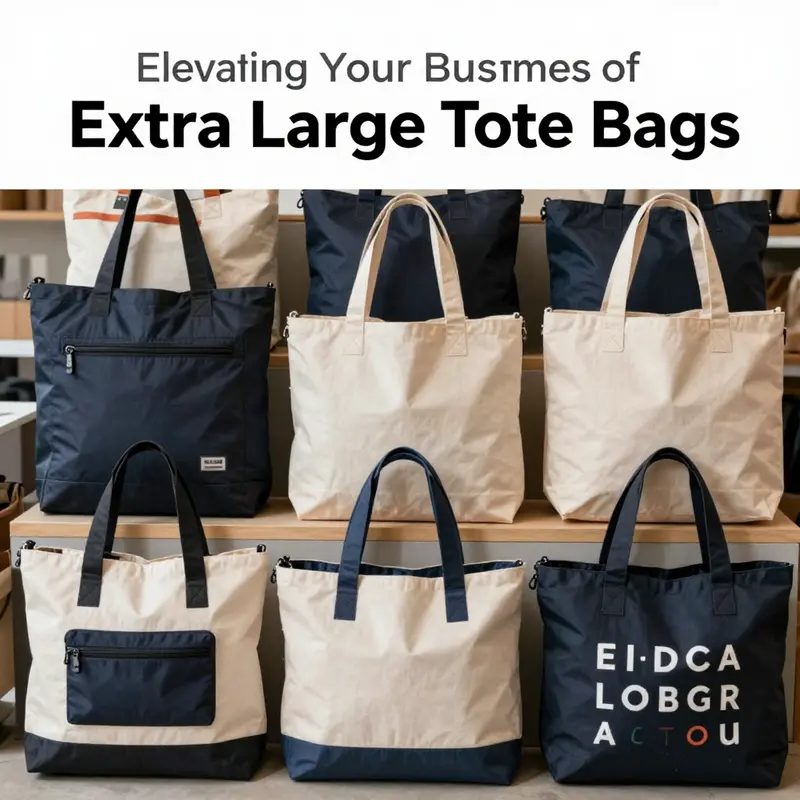 An extra large tote bag showcasing both style and utility in a business environment.
