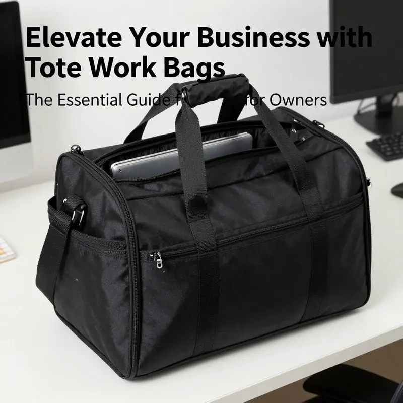 A functional tote work bag highlighting its various compartments designed for the modern professional.