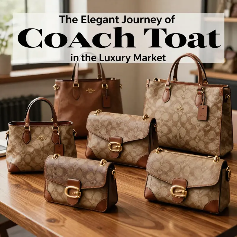 A diverse collection of Coach Toat bags showcasing the brand’s identity and design philosophy.
