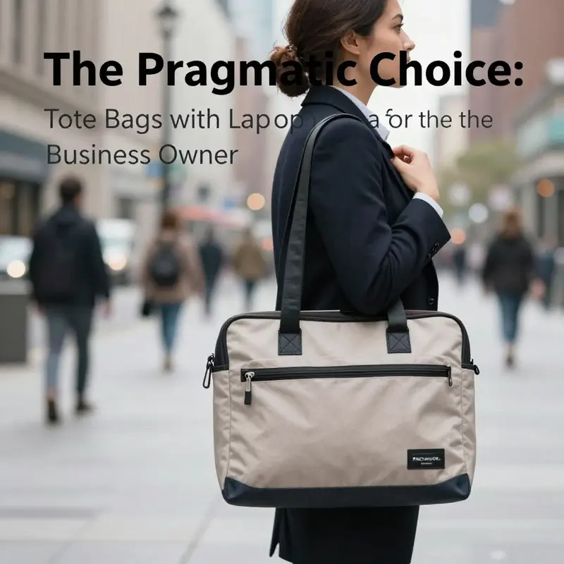 A commuter elegantly balancing work and style with a tote bag designed for ergonomic comfort.