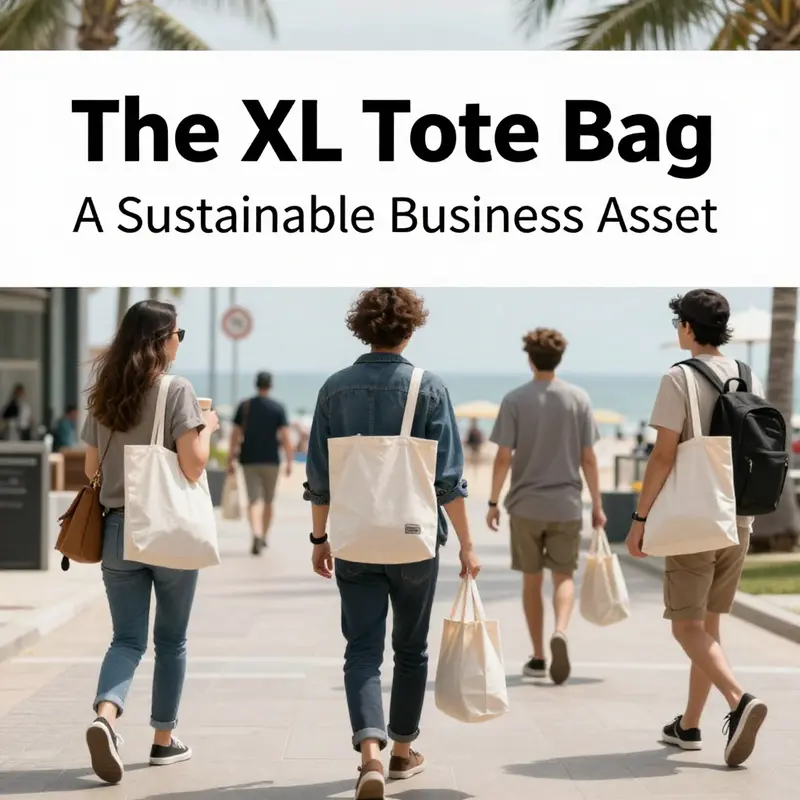 The essential features of the XL tote bag, designed for durability and practicality.