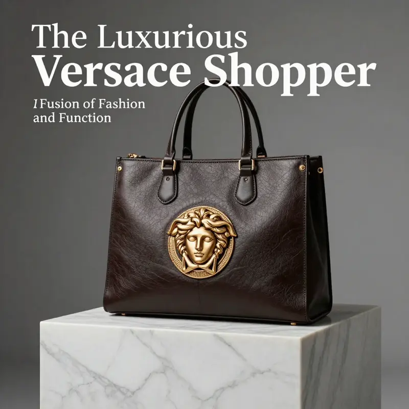 The exquisite design of the Versace Shopper encapsulates elegance and high fashion.