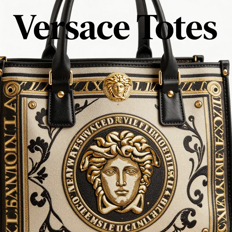 The Versace tote exemplifies a perfect blend of high-end fashion and practical utility suitable for modern professionals.