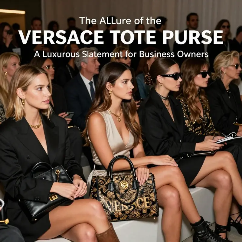 The intricate design elements of the Versace Tote Purse exemplify luxury craftsmanship.