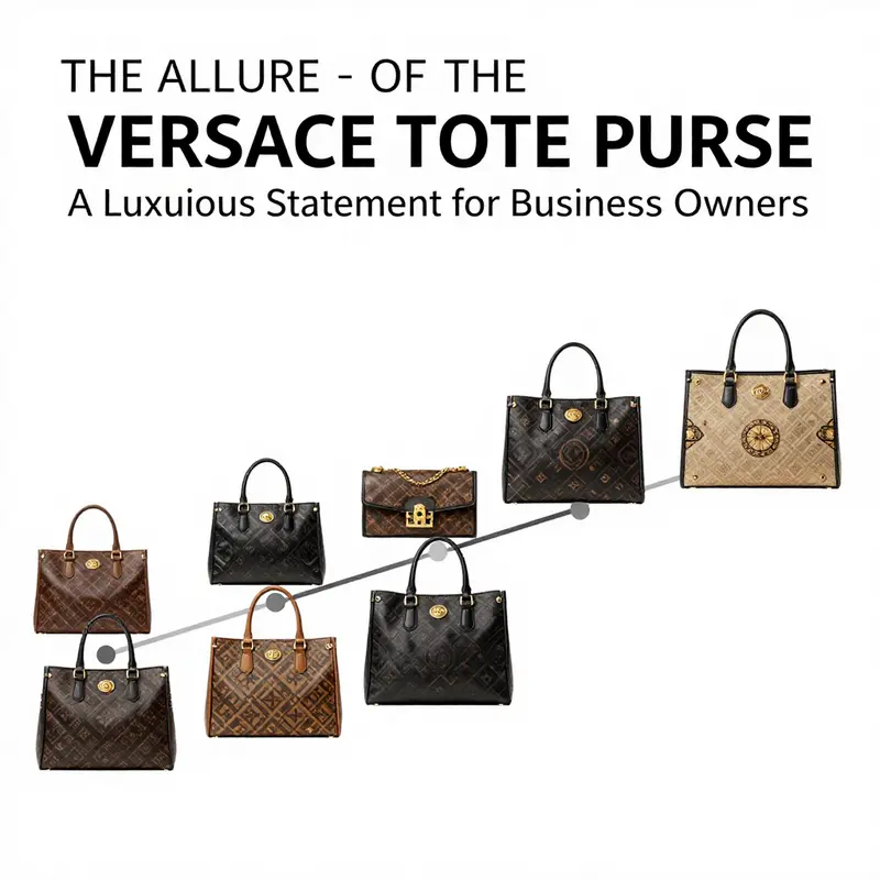 The intricate design elements of the Versace Tote Purse exemplify luxury craftsmanship.