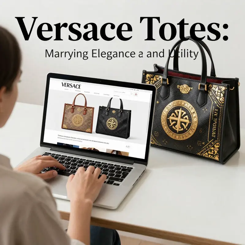 The Versace tote exemplifies a perfect blend of high-end fashion and practical utility suitable for modern professionals.