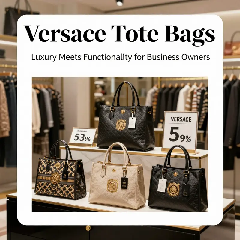 The Medusa ’95 Tote Bag showcases Versace’s commitment to luxury with its signature emblem and elegant design.