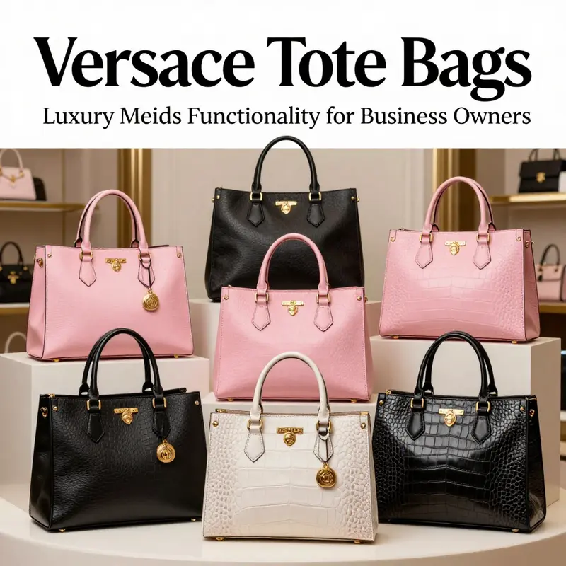 The Medusa ’95 Tote Bag showcases Versace’s commitment to luxury with its signature emblem and elegant design.