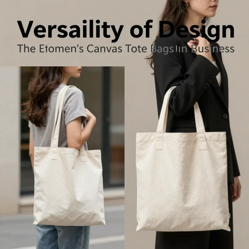 Women enjoying an eco-friendly day out with stylish canvas tote bags.