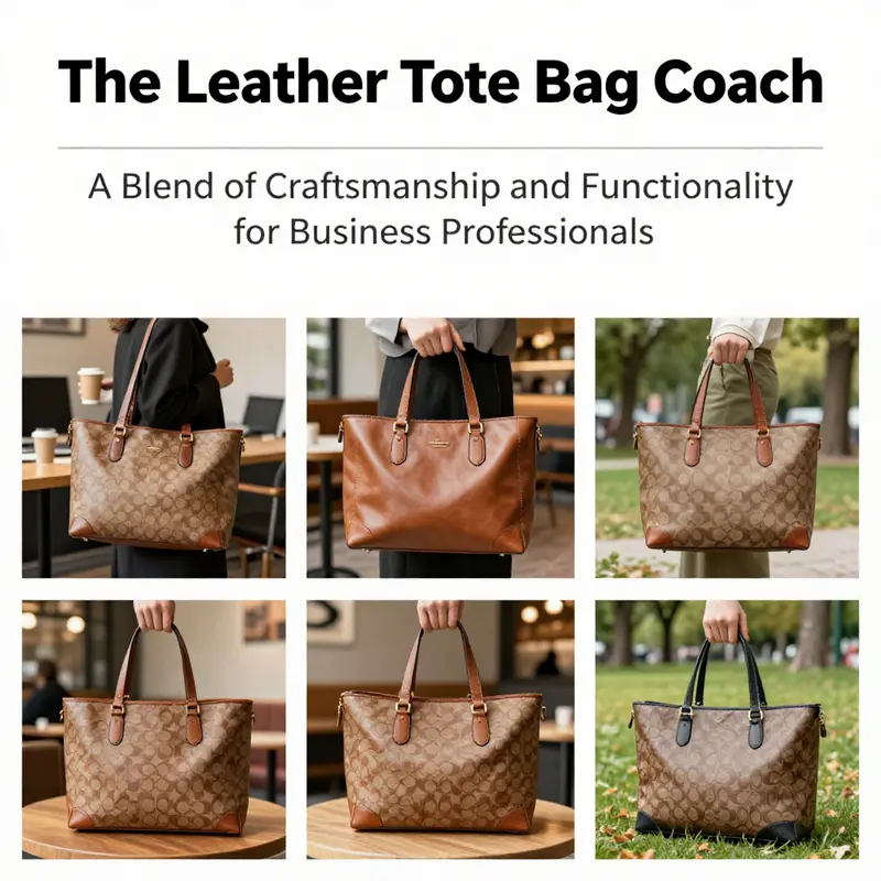 The refined design and premium material quality of the Coach leather tote bag.