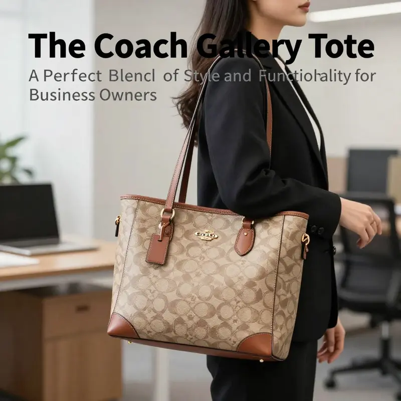 The Coach Gallery Tote adapts seamlessly to both office and casual settings.
