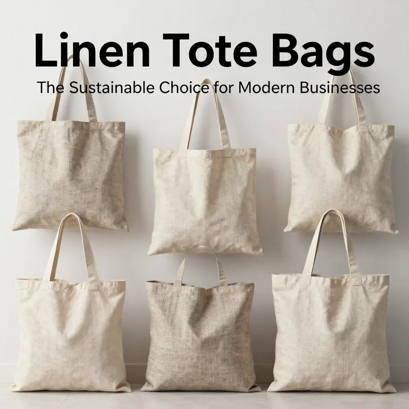 Linen tote bags representing sustainability in fashion and everyday use.