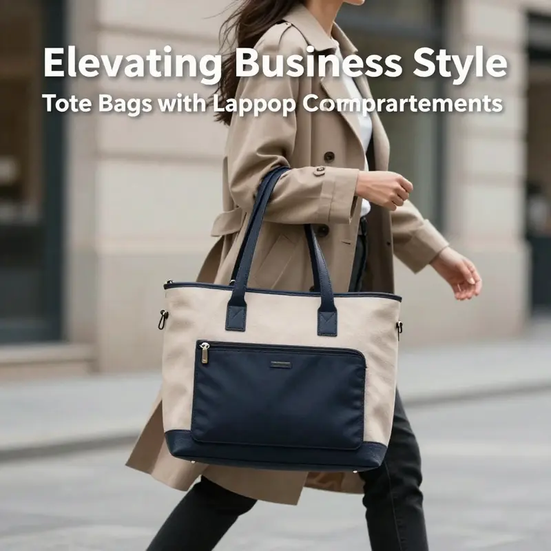 Tote bags merging stylish design with laptop functionality for the modern businessperson.