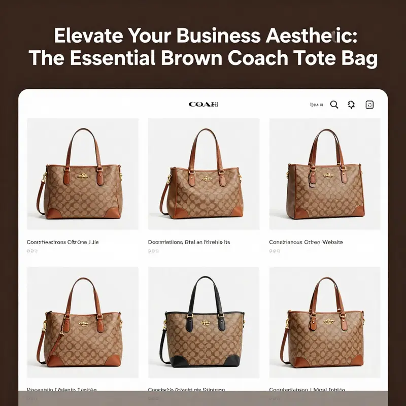 The exquisite craftsmanship of the brown Coach tote bag highlights its superior quality and timeless design.