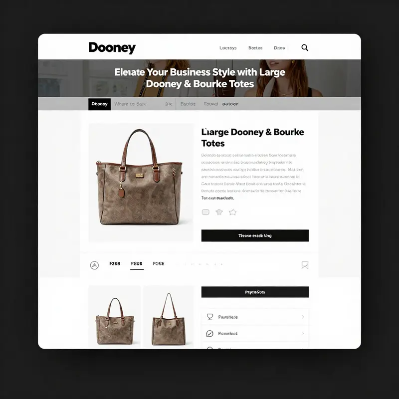 A large Dooney & Bourke tote exemplifying elegance in a professional setting.