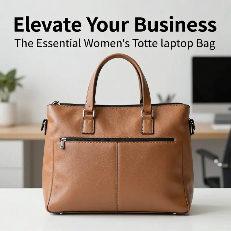 A striking women’s tote laptop bag designed for both protection and style, featuring dedicated compartments for laptops and personal items.