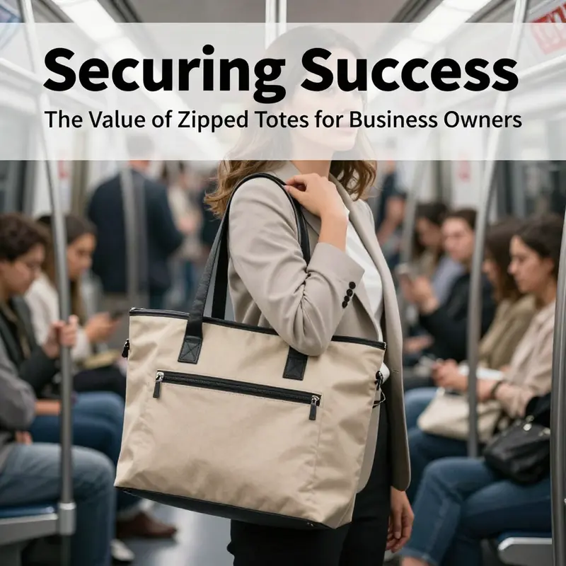 Zippered totes provide essential security for business professionals in crowded urban settings.