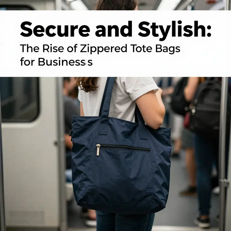 Zippered tote bags designed for enhanced security, showcasing multiple compartments and a secure zipper.