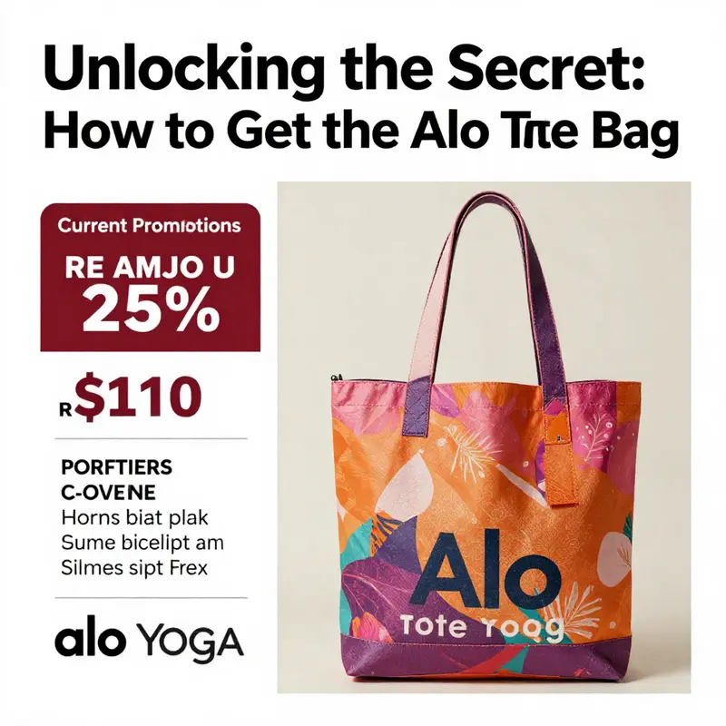 Current promotions for the Alo tote bag highlighting the exclusivity and value of the offer.