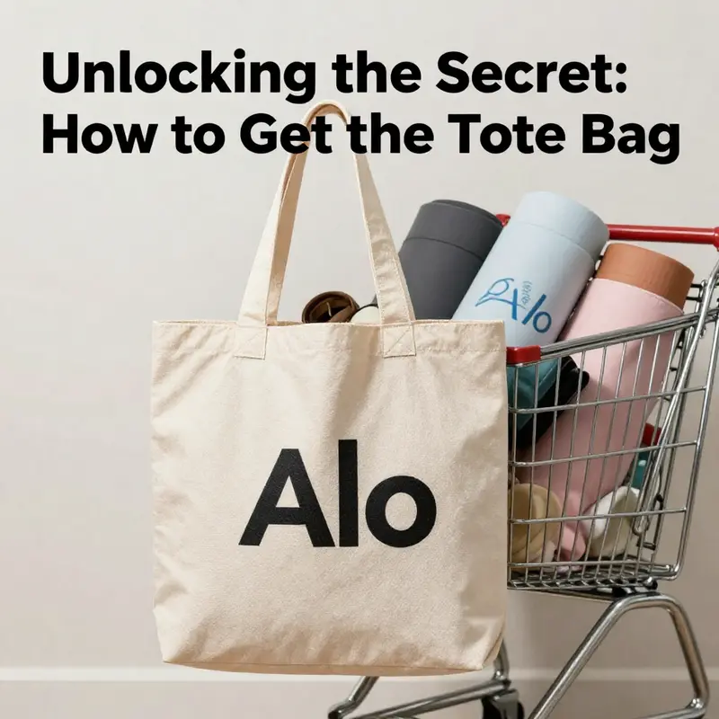 Current promotions for the Alo tote bag highlighting the exclusivity and value of the offer.
