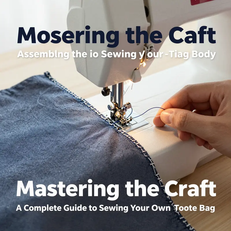 Essential materials needed for sewing a basic tote bag.