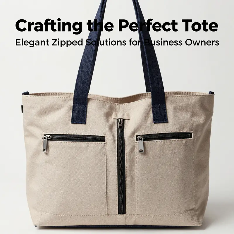 A selection of materials ideal for crafting stylish and functional tote bags with zippers.