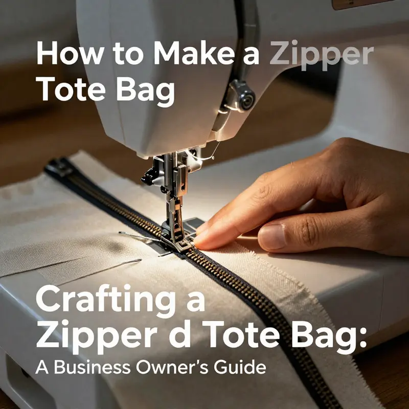 Essential materials and tools for crafting a zippered tote bag.