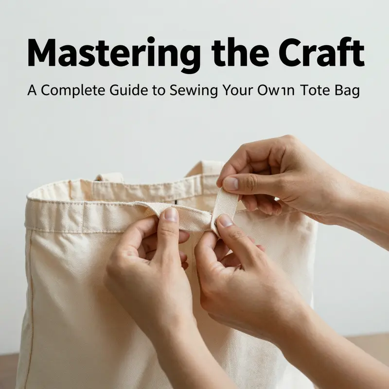 Essential materials needed for sewing a basic tote bag.