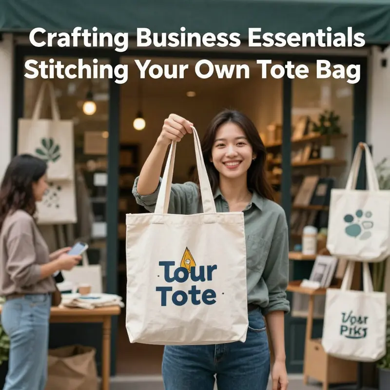 Essential materials for stitching your own tote bag including fabrics, threads, and tools.