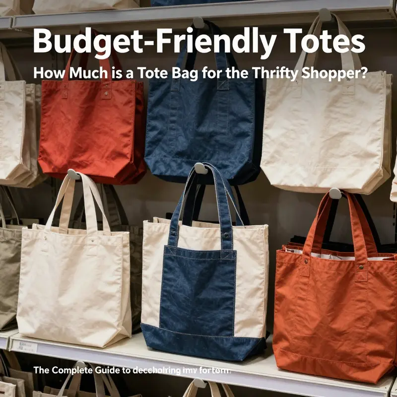 A vibrant collection of budget-friendly tote bags that appeal to cost-conscious shoppers.