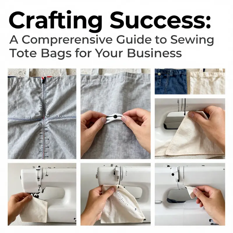Essential supplies needed for sewing tote bags, showcasing the materials and tools that every business owner should have.