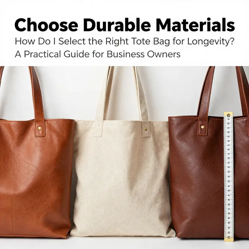 Evaluating tote bag sizes to match daily requirements as a business owner.
